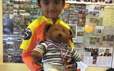 Zayd Shows Sammy the Teddy Bear Around Slipstreamers